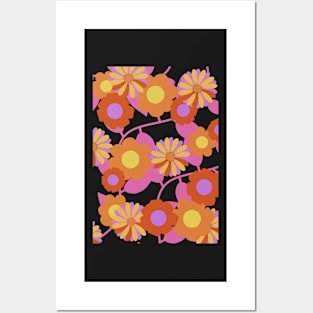 Summer Psychedelic Floral Pattern Posters and Art